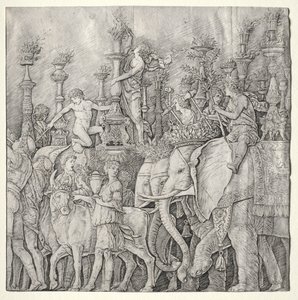 The Triumphs of Caesar: The Elephants, ca. 1485-1490. av Giulio Campagnola