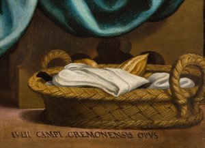 Kapell av SS sakramentet, andre spenn nordsiden, Giulio Campi, Nattverden, detalj 1569 av Giulio Campi