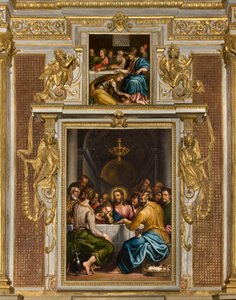 Kapell av SS Sacramento, andre spenn nordsiden, Giulio Campi, Nattverden 1569, Giulio Campi, Nattverden i Simones hus 1569 av Giulio Campi