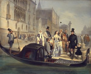 Tolstoy-familien i Venezia, 1855 av Giulio Carlini