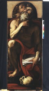 St. Hieronymus med en engel av Giulio Cesare Procaccini