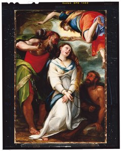 Saint Agnes martyrium (olje på lerret)