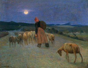 Gå tilbake til fold (olje på lerret) av Giulio Cesare Vinzio
