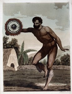 Dance of the Sandwich Islands (Hawaii) - i "" Ancient and Modern Costume"" av Dr. Jules Ferrario, red. Milano av Giulio Ferrario