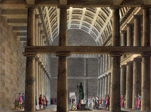 Interiør av Parthenon, tidlig på 1800-tallet - i "" The Old and Modern Costume"" av Jules Ferrario