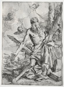 St. Jerome. av Giulio I Carpioni