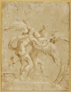 Daedalus og Ikaros av Giulio Romano