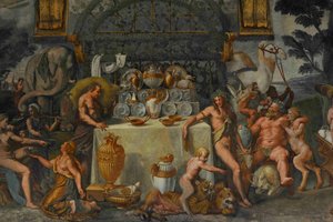 Freskomaleri fra Chamber of Amor and Psyche, 1526-1534 av Giulio Romano