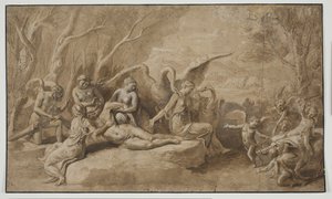 Venus sørger over Adonis død av Giulio Romano