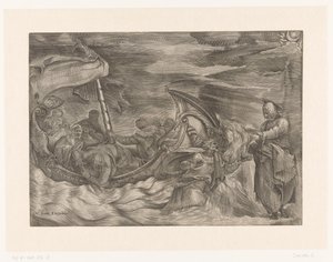 Kristus går på vannet av Giulio Sanuto (attributed to)