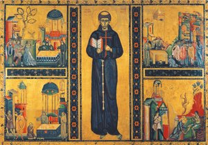 St Francis og historiene om hans liv
