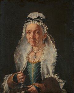 Portrett av en gammel dame av Giuseppe (1655-1743) Ghislandi