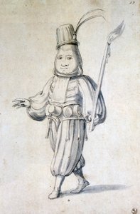 Design for kostyme for en kokk, 1500-tallet