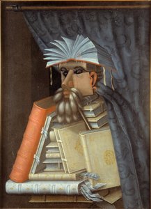 Portrett av en bibliotekar, ca. 1566 (olje på lerret). av Giuseppe Arcimboldo