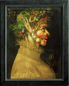 Sommer, allegori (maleri på lindeved) av Giuseppe Arcimboldo