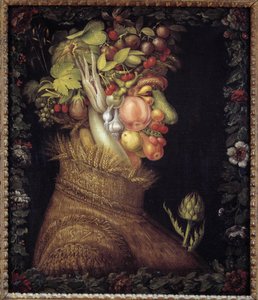 Sommeren. Allegori om årstidene. Maleri av Giuseppe Arcimboldo (1527-1593). Musée du Louvre