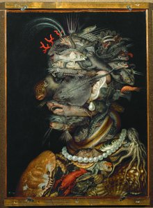 Vann, allegori (maleri på lindeved) av Giuseppe Arcimboldo