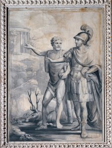Dyd viser for helten herlighetens tempel (monokrom tegning av Giuseppe Bacigalupo