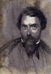 Selvportrett (kritt på papir) av Giuseppe Baldini