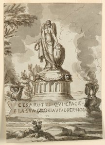 Gravmonument for Melchiore Cesarotti, professor i Padua av Giuseppe Barberi
