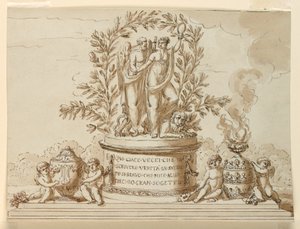Gravmonument for forfatteren Vecei av Giuseppe Barberi