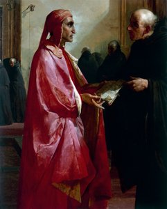 Møte mellom Dante (1265-1321) og Fra Ilario