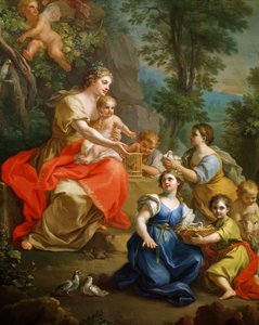 Allegory of Innocence, av Giuseppe Bonito (1707-1789), Detalj