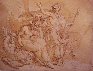 Bacchus og Ariadne, 1780 (blekk og vask på papir)
