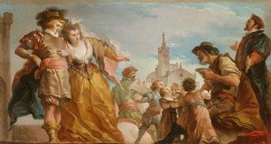 Møtet med Gautier, grev av Antwerpen, og hans datter, Violante, ca. 1787.