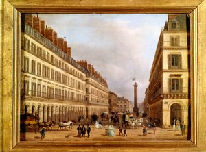 La rue Castiglione i Paris i 1829 (maleri) av Giuseppe Canella