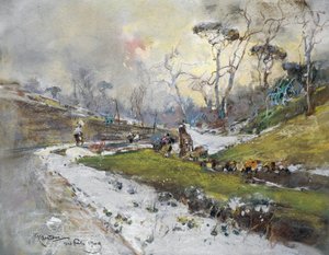 Landskap med vei av Giuseppe Casciaro