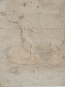 Neptun roet vinden fra stormen som spredte Aeneas sine skip av Giuseppe Cesari