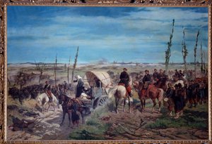 Italiensk militærleir ved slaget ved Magenta i 1859 (olje på lerret