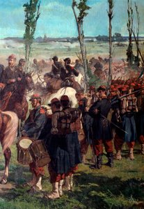 Den italienske leiren. Detalj av slaget ved Magenta i 1859 (olje på lerret