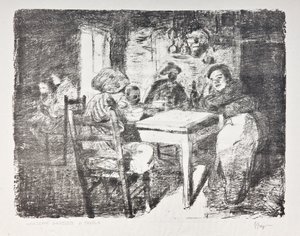 Ved bordet, ca. 1907 (litho)