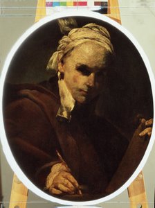 ""Selvportrett"" (Selvportrett) Maleri av Giuseppe Maria Crespi (1665-1747) rundt 1700 Pushkin-museet, Moskva av Giuseppe Maria Crespi