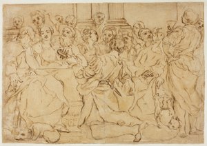 Studie for ekteskapet på Cana av Giuseppe Maria Crespi