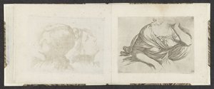 Overkroppen til en kvinne Tegningseksempler (serietittel) Mitelli intaglio (serietittel) av Giuseppe Maria Mitelli