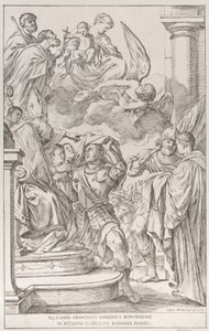 Plate 11: Saint William of Aquitaine, 1678. av Giuseppe Maria Mitelli