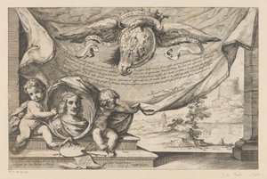 Ode til kunstneren Guercino Landskapsdesign av Guercino (serietittel) av Giuseppe Maria Roli
