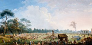 Feiring på Cascine til ære for Ferdinand III, spill på engen til den store eiken
