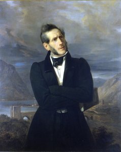 Portrett av Alessandro Manzoni. Maleri av Molteni. 1800-tallet.