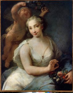 Vår. Vår (Primavera). Maleri av Giuseppe Nogari (1699-1763), før 1757. Venetiansk kunst. Olje på lerret. Eremitagemuseet St. Petersburg.
