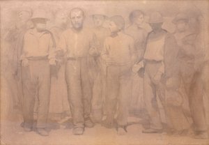 Tegneserie for The Fourth State av Giuseppe Pellizza da Volpedo