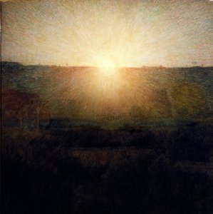 The Rising Sun-maleri av Giuseppe Pellizza da Volpedo (1868-1907) 1904 Dim.155x155 cm Roma Gallery of Modern Art