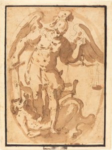 Saint Michael med Lucifer av Giuseppe Porta