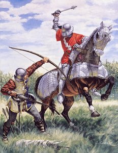 Rosekrigen (1455–1485): Slaget mellom kongehuset York og kongehuset Lancaster - Rosekrigen: Slaget utkjempet mellom huset York og huset Lancaster - av Giuseppe Rava