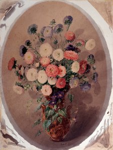 En haug med tusenfryd Akvarell av Giuseppe Roda (1800-tallet) 1863 Dim 70x51 cm Gener, Galleria d