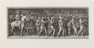 Franskmennenes inntog i Milano, 15. mai 1796 av Giuseppe Rosaspina, after Andrea Appiani