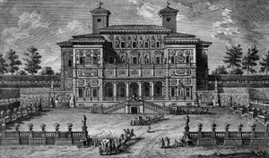 Kasinoet og Villa Borghese, nær Roma, 1700-tallet.